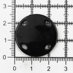 Кнопка магнитная металл ⌀25.0 мм, черный, 6 шт