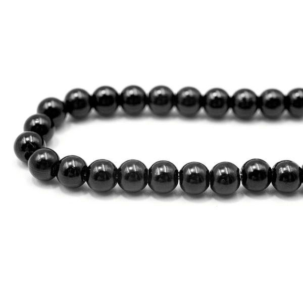 Бусины пластик (жемчуг) ⌀6 мм, 25 г, Astra&Craft, 046 NL черный