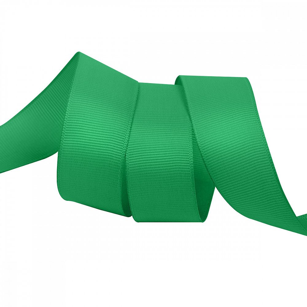 Лента репсовая (в рубчик) 25.0 мм / 22.8±1 метра, F243 изумрудный, Magic4Hobby