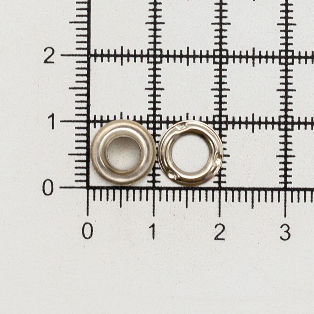 Люверсы металл ⌀_4.87 мм (внутр.), h5.66 мм (внутр.), №3, сталь, New Star, никель, уп≈5000 шт