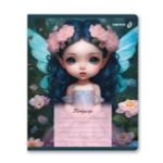 Тетрадь ученическая школьная, блёстки, A5 18 л. на скобе 65 г/м², белизна 100% 20 шт клетка, 01413 Маленькая фея, Светоч Т171