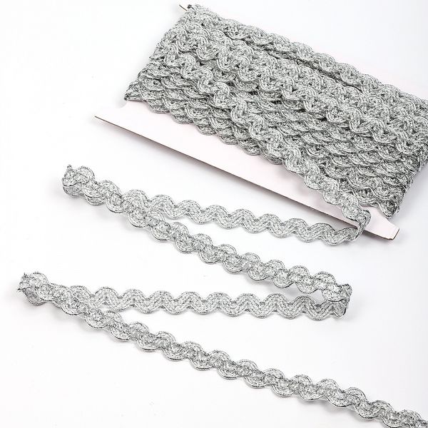 Тесьма отделочная 20 мм / 13.71 метров, TBY 907 цв.серебро