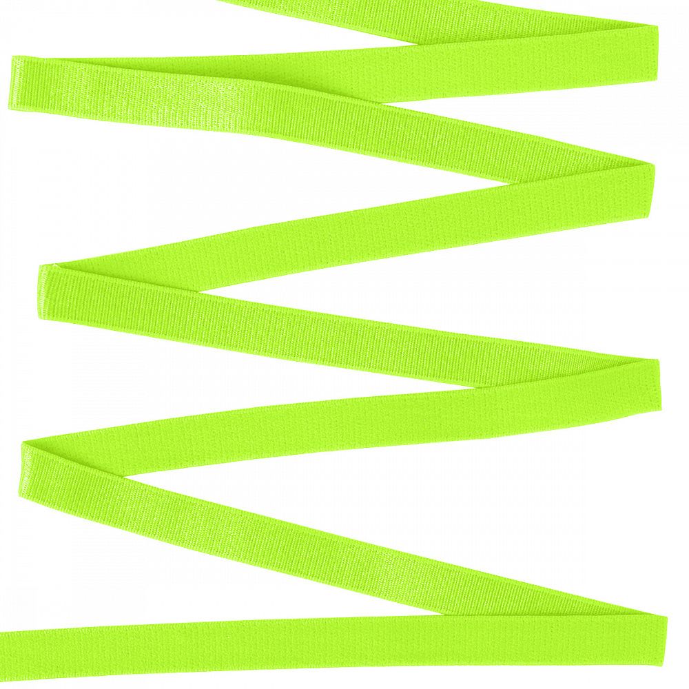 Резинка бельевая (бретелечная) 10.0 мм / 1000 метров, RBB05 зелено-желтый неон F229