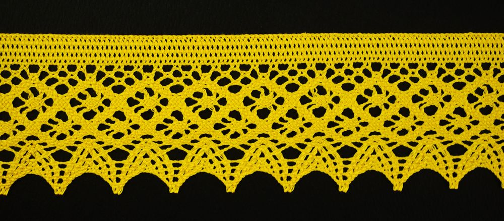 Кружево вязаное (тесьма) цв.оранжевый, 59 мм, 10 метров, 4133/030 Кружево вязаное (тесьма) цв.оранжевый, 59 мм, 10 метров, 4133/030