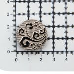 Часть кнопки Альфа (S-образная) ⌀25 мм (A-часть), 5/25 никель мет фигурный узор, 20 шт