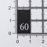 Этикетка-размерник 10х20мм, 100 шт/упак, черный фон/белый шрифт (MN) (60)