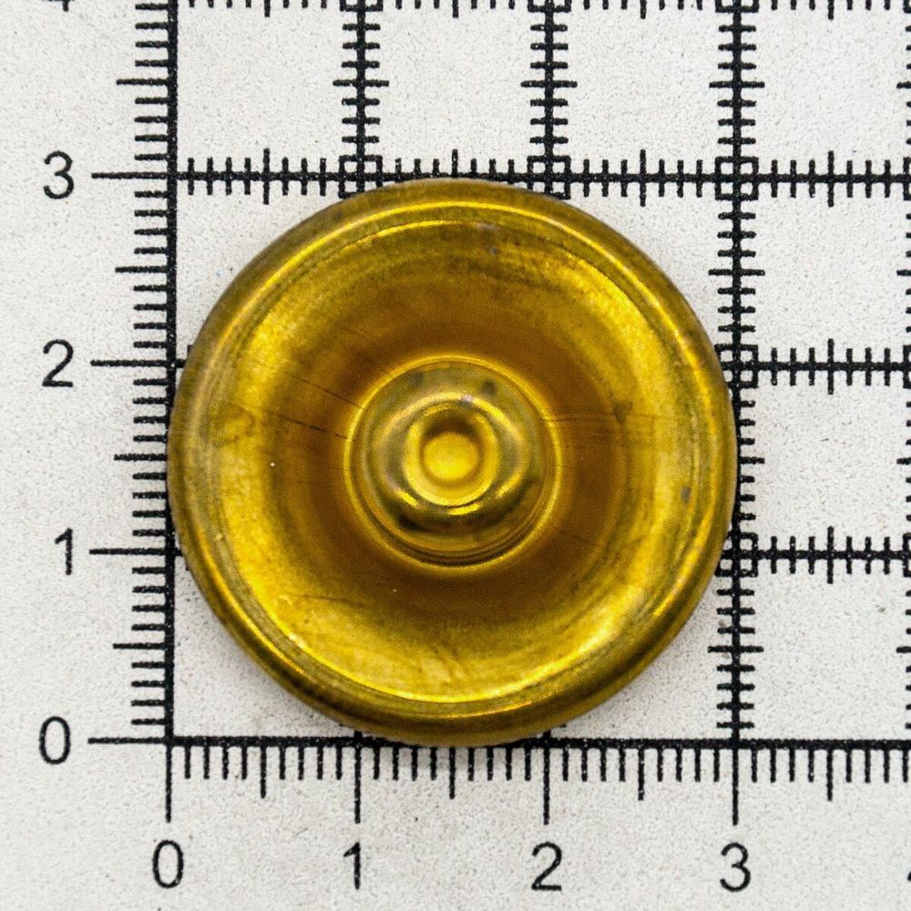 Кнопка клямерная ⌀28.0 мм, золото, (1 часть к S090660), (ЧАСТЬ C), 50 шт, S090659, BIG