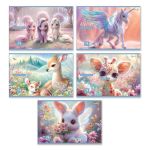 Альбом для рисования 100 г/м², A4 29.5х20.2 см, 24 л. на скобе 5 шт, 01697 Сказочный пейзаж, Светоч А254