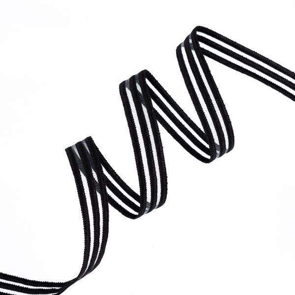 Резинка бельевая (ажурная) 12.0 мм / 25 метров, черный-3, Blitz DT-13