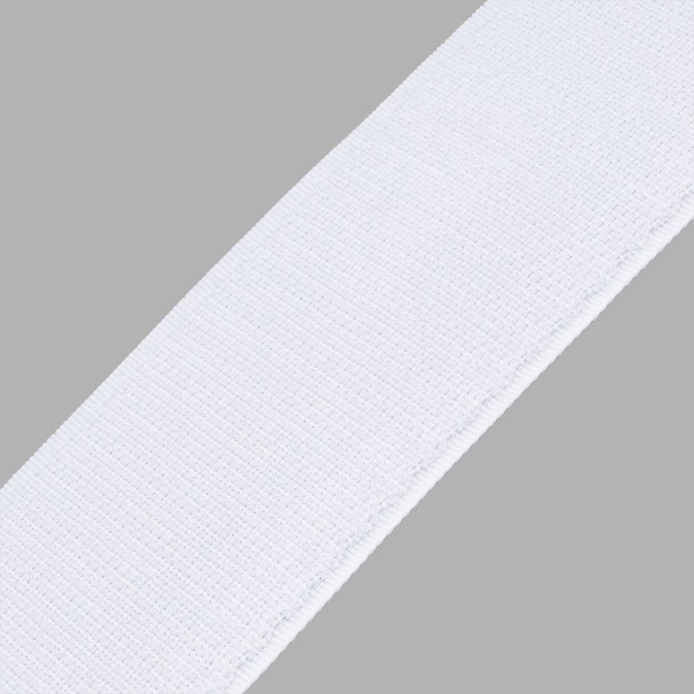 Лента контактная липучка (велкро) пришивная 50 мм / 25 метров, 30.9 г/м, белый, КРЮЧОК, качество "C"