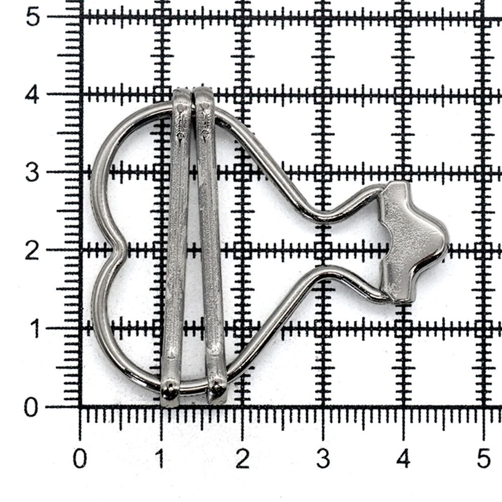 Застежка для комбинезона 35 мм, 20 шт, никель, BIG