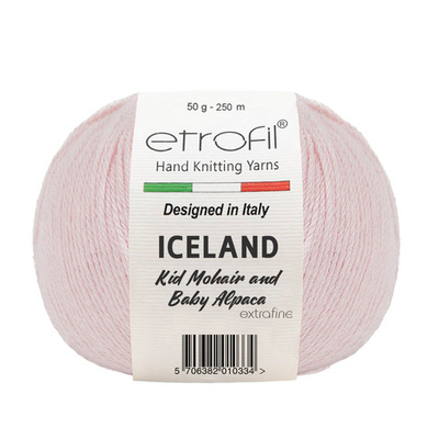 Пряжа Etrofil (Этрофил) Iceland / уп.10 мот. по 50 г, 250м 04060 светло-розовый