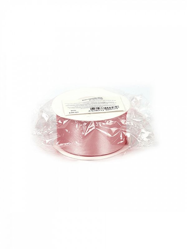 Лента атласная 1-сторонняя 38.0 мм / 22.5±1 метра, 3058 св.гр.розовый, Magic4Hobby