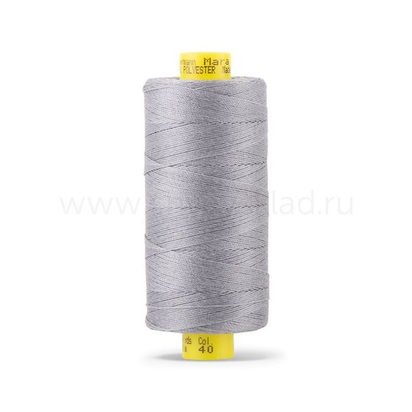 Нить отделочная Gutermann Mara 30/2, 300 м, 702404, 040 пепельно-серый, 1 катушка