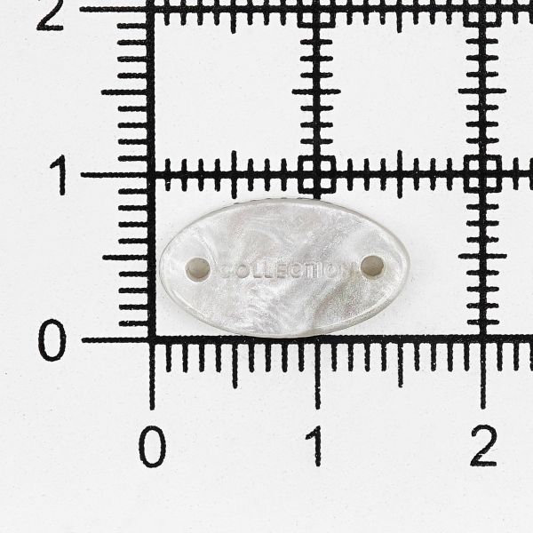 Украшение пришивное 15х9 мм, пластик, светло-серый, СВ_Т-24, 36 шт