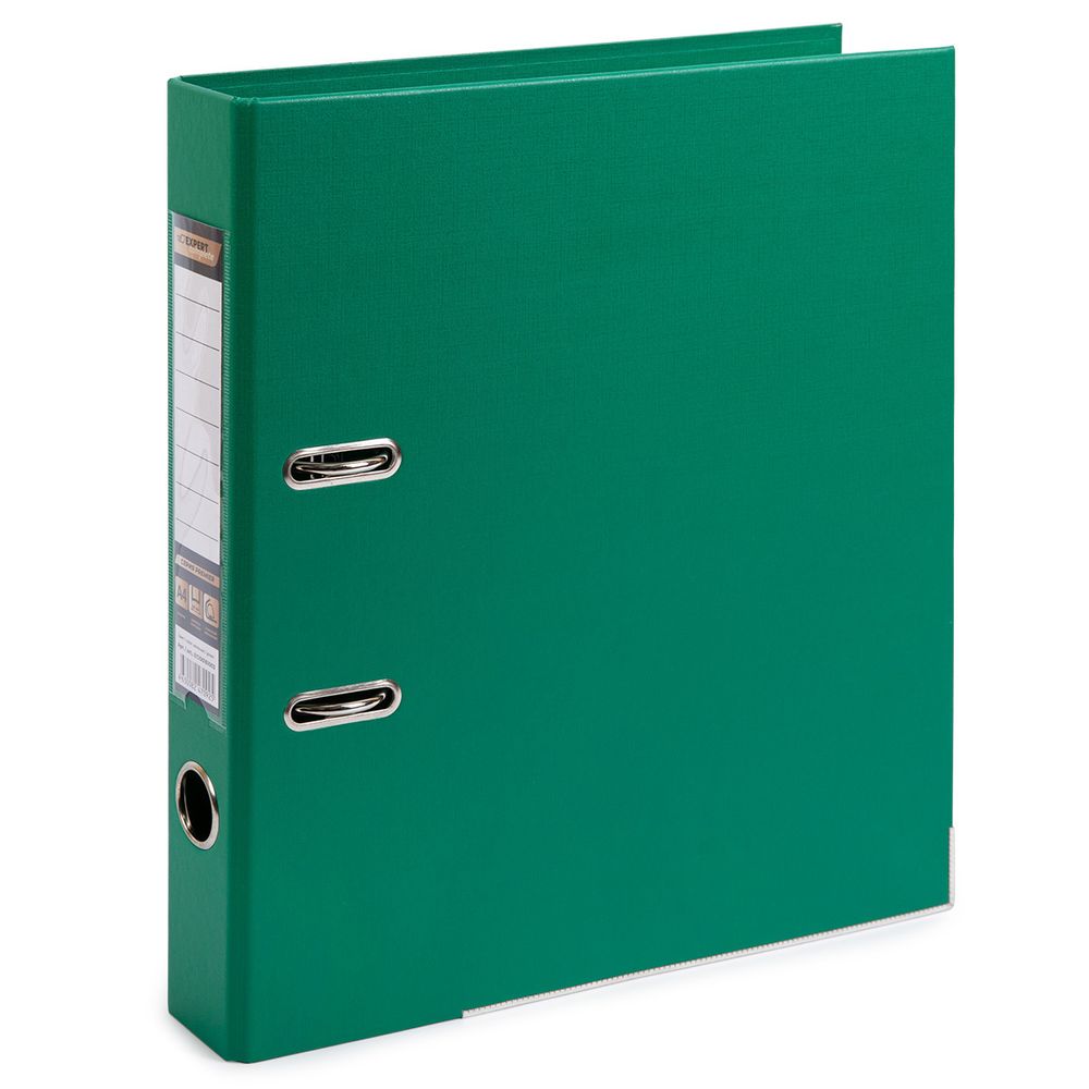 Регистратор PVC, 2-х стороннее покрытие, мет.уг. 50 мм, 50 шт, Premier A4 арочный механ. (разб.), зеленый ЕС100161003, Expert Complete