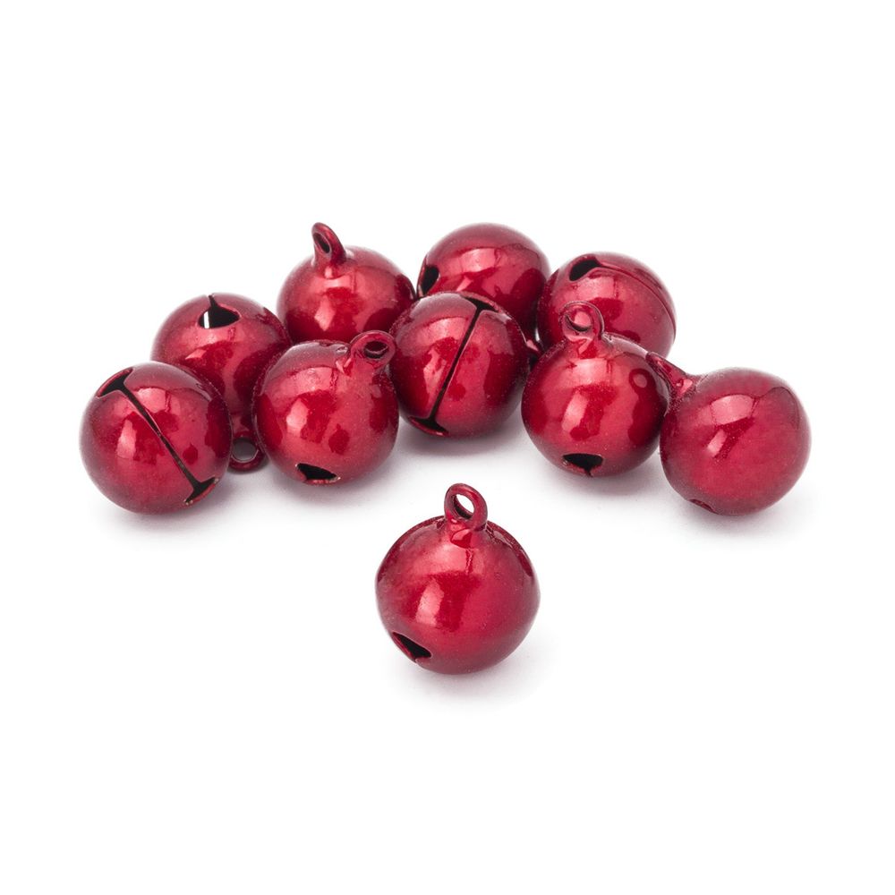Бубенчики жемчужные 18 мм, 10 шт, Astra&Craft, QYB-013 красный