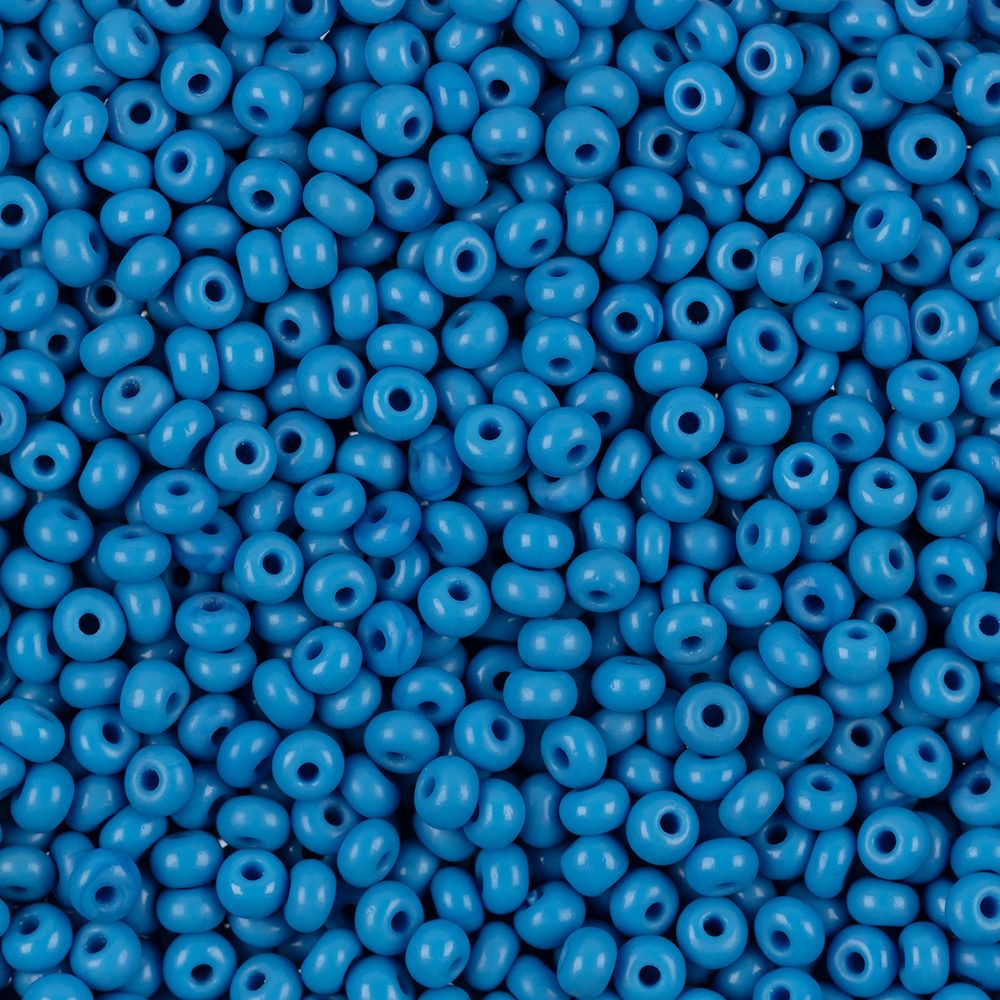 Бисер Preciosa круглый 07/0, 3.4 мм, 50 г, 63080 голубой, 311-19001