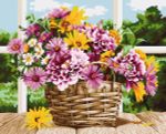 Картина по номерам Фрея PNB/PL-164, Букет в корзинке, 50х40 см