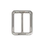 Пряжка регулировочная металл 18 мм. никель, 10 шт, BIG