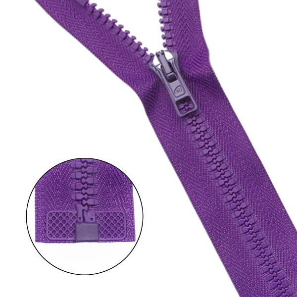 Молния трактор Arta Т6 (6 мм) 1 зам., разъем., 75 см, цв. 029 фиолетовый, 5 шт