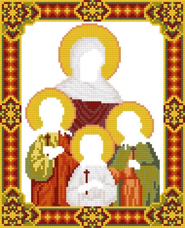 Алмазная (кристальная) мозаика Фрея, Икона Вера, Надежда, Любовь и мать их София, 22х27 см