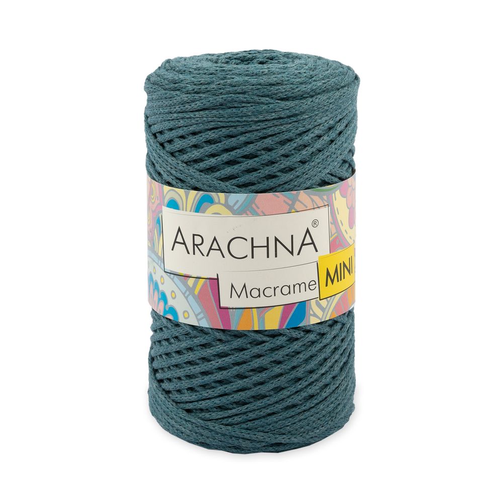 Пряжа Arachna Macrame Mini / уп.4 мот. по 250г, 200 м, 47 сине-зеленый