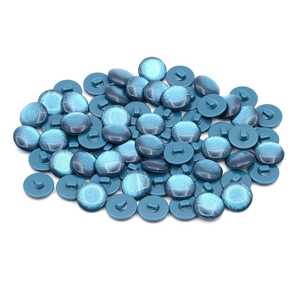 Пуговицы на ножке 32L (20мм), пластик (col.06 бирюзовый), 72 шт, CR P-45