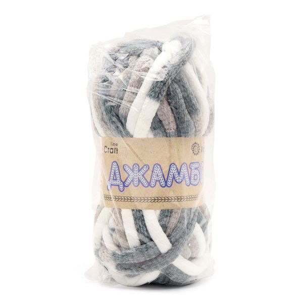 Пряжа Astra Premium (Астра Премиум) Джамбо / уп.1 мот. по 150 г, 13 м, 07 белый/серый