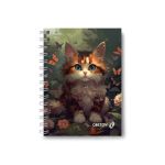 Записная книжка на гребне A6 120 л., 4 шт, клетка, Муркоша 01183, Светоч ЗК110