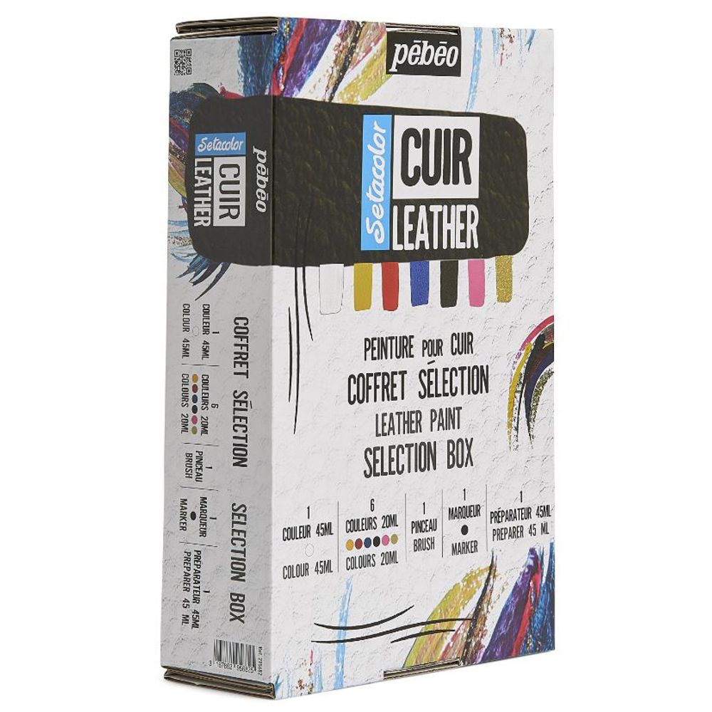 Набор красок по коже Setacolor SELECTION BOX 20 мл, 295682, Pebeo, 295682