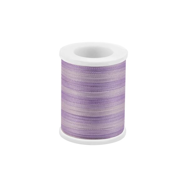 Лента (тесьма) шелковая 2.0 мм / 45.5±0.5 метров, M001 св.сиреневый/сиреневый, Gamma SRM-2