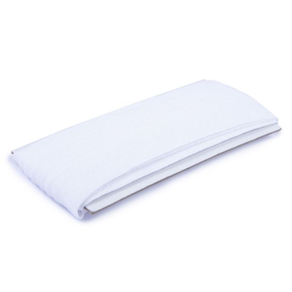 Косая бейка хлопковая 15 мм / 5 шт по 5.4 метра, белый №001, Gamma GK-15C