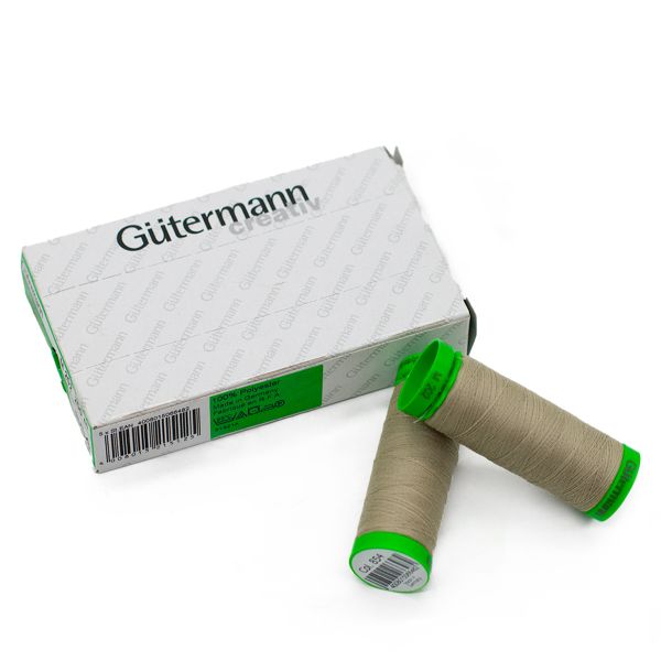 Нитки для тонких тканей Gutermann Extra Fine 150, 200м, 854 пастельно-болотный, 5 катушек