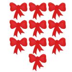 Термоаппликация Бант, 60х57мм 10 шт (красный), 12786