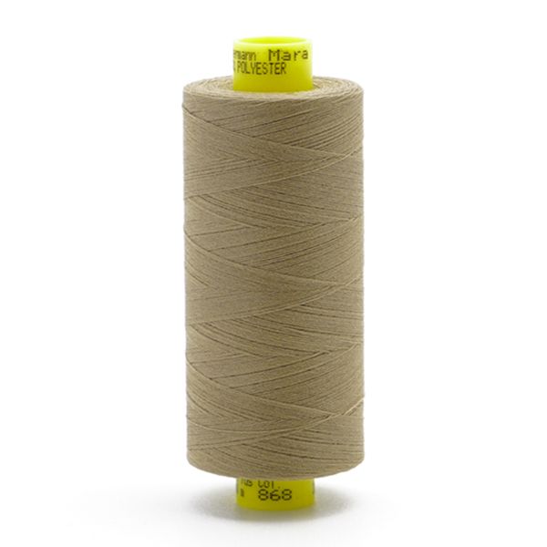 Нитка особо тонкая Gutermann Mara №150 (150/2), 1000 м, 713953, цв. 868 античный бежевый, 1 катушка