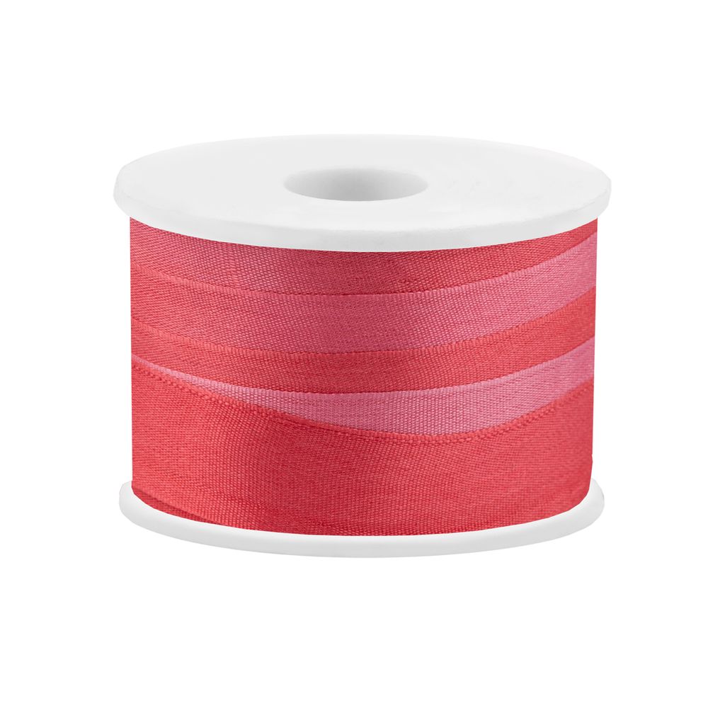 Лента (тесьма) шелковая 13.0 мм / 45.5±0.5 метров, M045 розовый/св. розовый, Gamma SRM-13