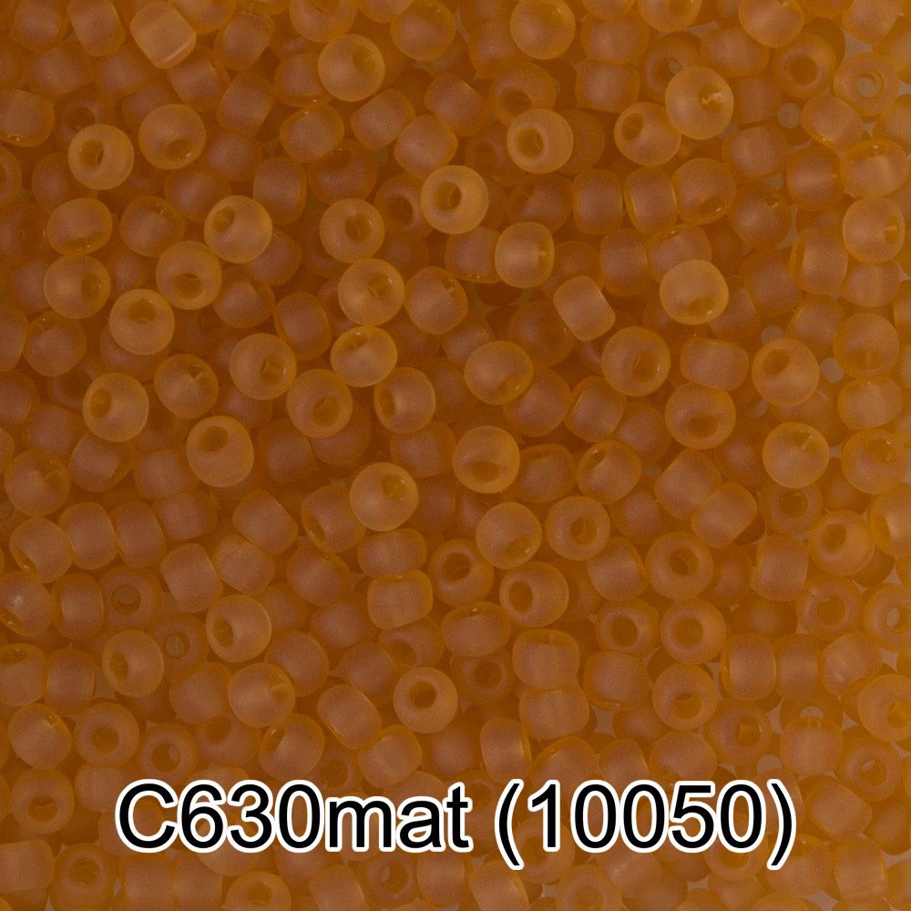 Бисер Gamma 10/0 (2.3 мм), 150 г (10х5 г), C630mat т.рыжий мат, 10050, круглый 3