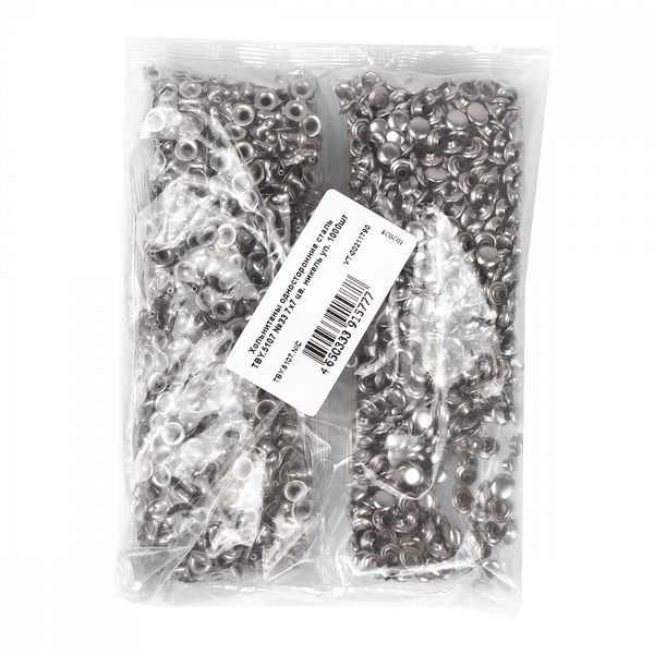 Хольнитены односторонние сталь 7х7 мм, №33, TBY.5107 цв. никель уп. 1000 шт, TBY