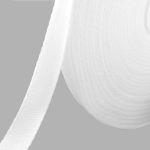 Тесьма (лента) киперная 20 мм / 50 метров, 6 г/м, 100% полиэфир, 01 белый