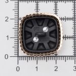 Пуговицы на ножке 36L=23 мм, металл, GD.Black (золото-черный), 10 шт, MP07