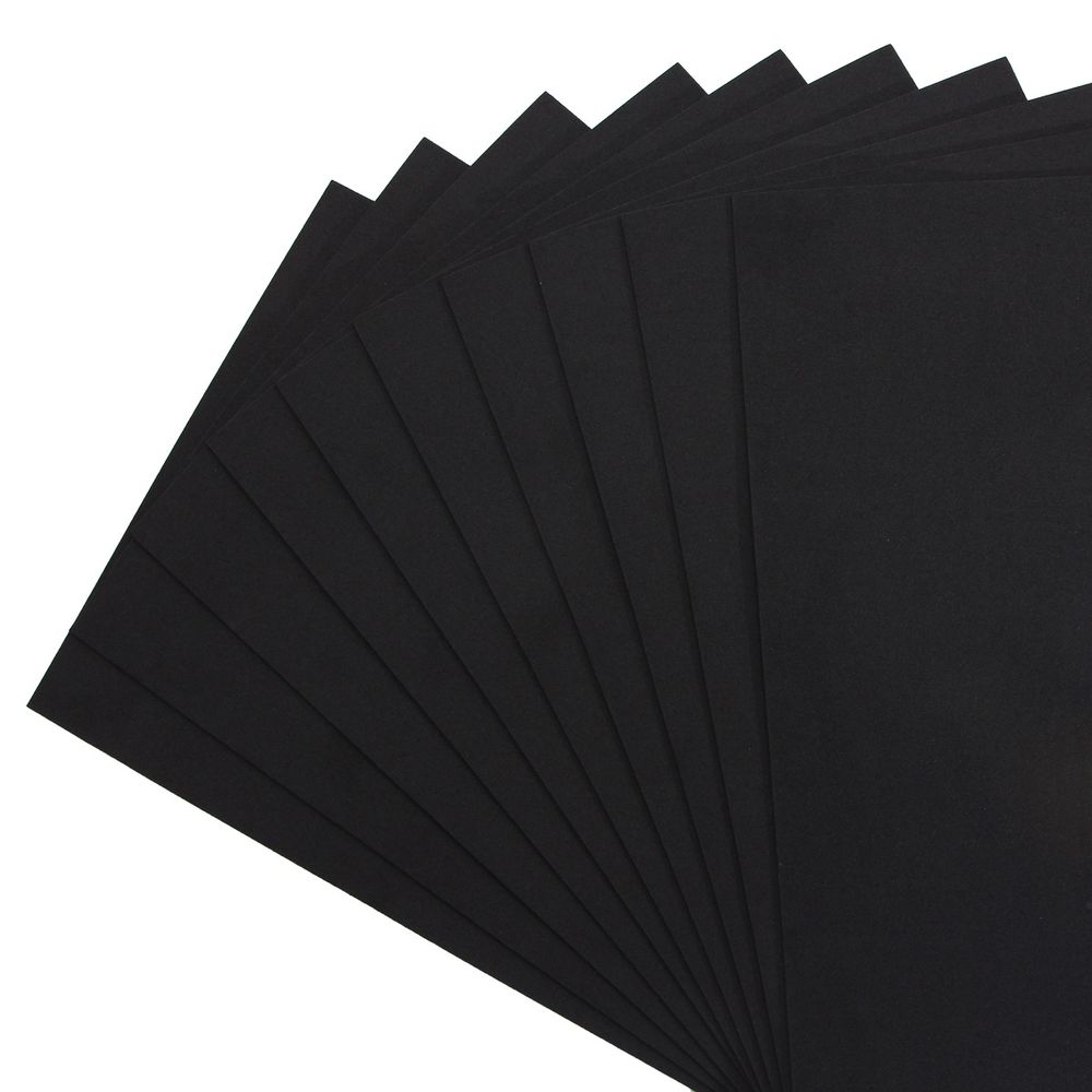 Фоамиран EVA-1010, 10 шт, 20х30 см, 1 мм., Astra&Craft (ZK-038/BK040 черный)