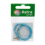 Шнур вощеный с замком, 2мм, 45см. Astra&Craft (41 голубой), 4AR343