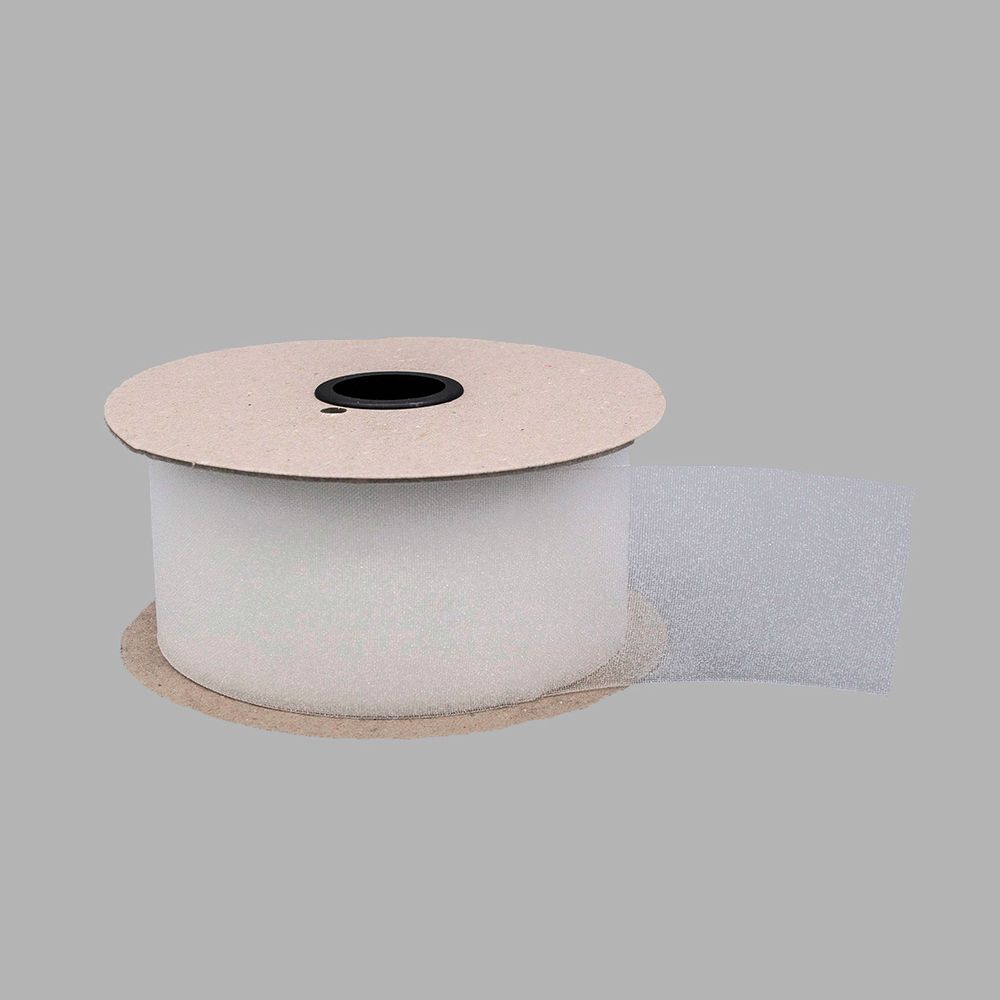 Люверсная шторная лента клеевая 70 мм / 50 метров, прозрачный