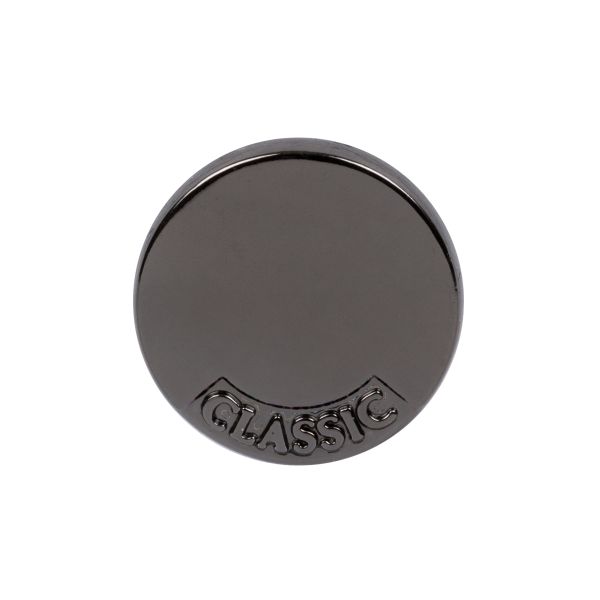 Кнопка Альфа (S-образная) ⌀15.0 мм, 36 шт, металл, нерж., 06 черн.никель, MIKRON JK 001