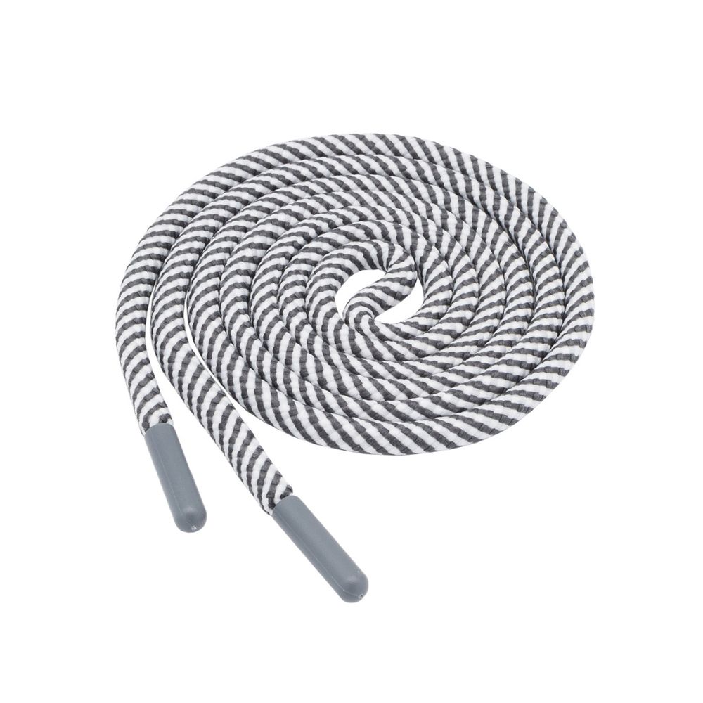 Шнурок круглый двухцветный ⌀5.0 мм / 135см, 1 шт, 09 серый/белый, 3AR2803