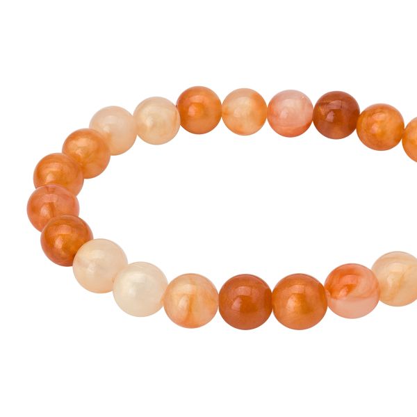 Бусины акрил ⌀10 мм, 500 г, дымка с золот. шиммером, круглые, AD003 медовый, (7748707)2010 , Astra&Craft