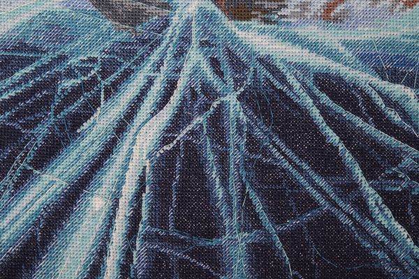 Набор для вышивания нитками Panna, Золотая серия, Россия, Озеро Байкал, 25х25 см