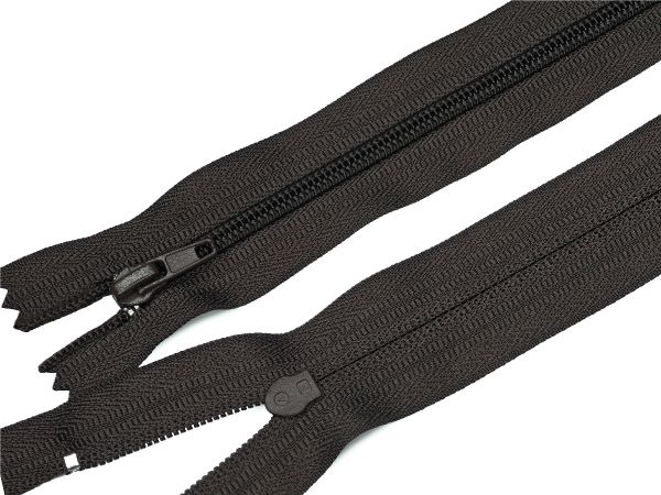 Молния спираль (витая) (цв.SBS) брючная Т4 (4 мм) 1 зам., н/раз., 20 см, автомат, S-176 коричневый, 100 шт