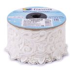 Кружево на сетке 63 мм / 10 м, кремовый, Gamma GKMB-6301M